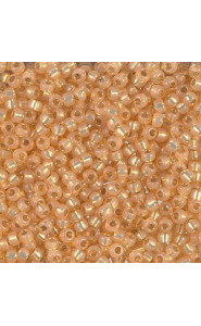 Miyuki rocailles Perlen 8/0 - Silverlined alabaster dyed light apricot 8-552
